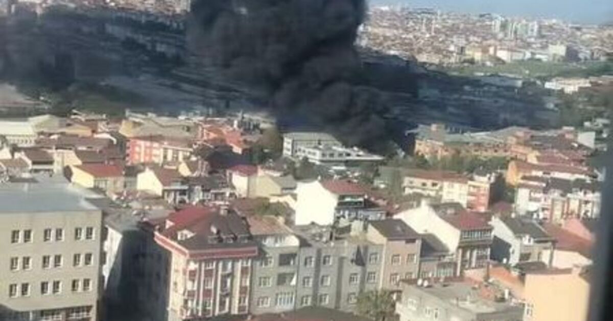 İstanbul’da kumaş deposunda yangın!