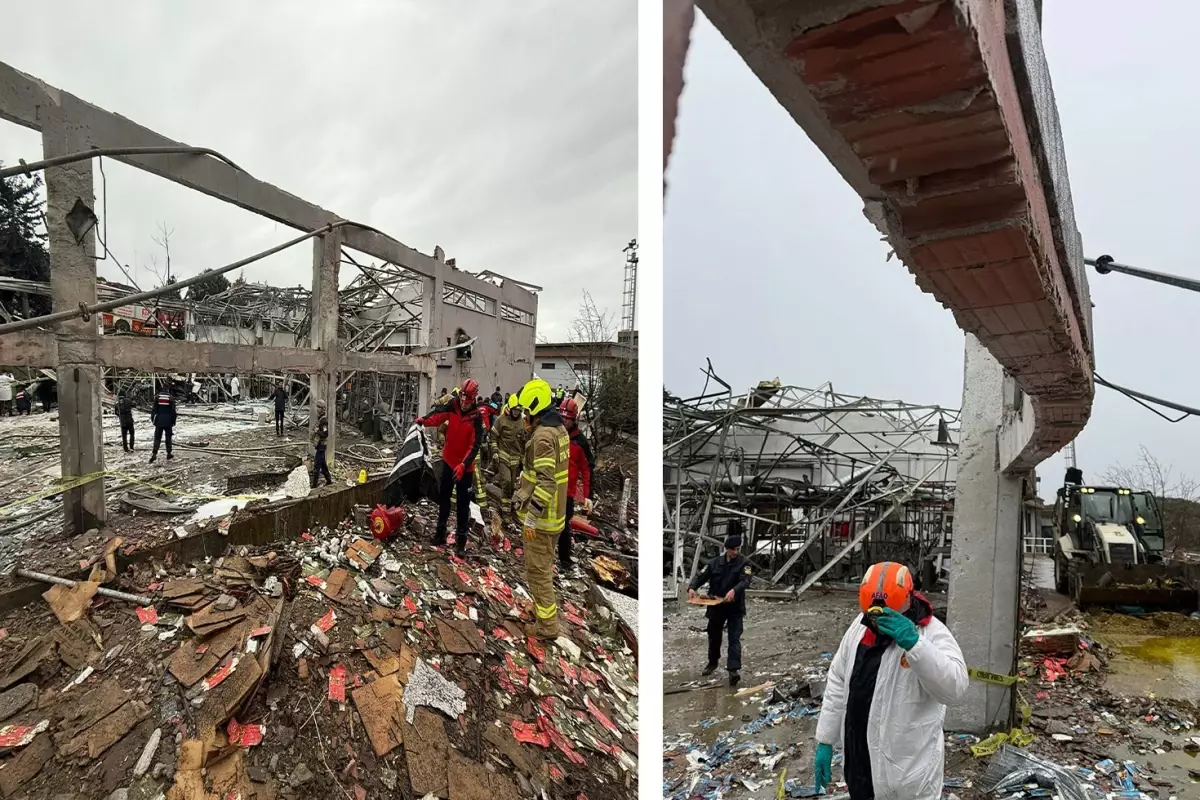 Balıkesir’deki patlamanın yarattığı hasar görüntülendi