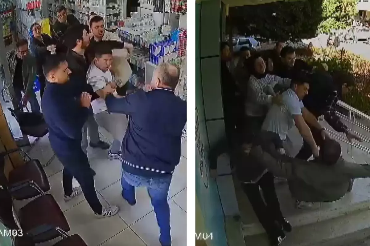 Eczaneyi boks ringine çeviren sıra kavgası